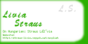 livia straus business card